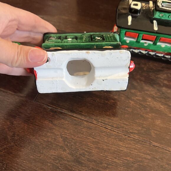 VTG KURT S ADLER, INC. FINE EARTHENWARE TRAIN SET Christmas Village NO CORD/BULB - Picture 7 of 14